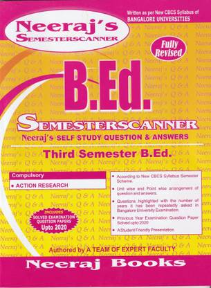 B.ed 3rd Sem Scanner- Action Research- Bangalore University