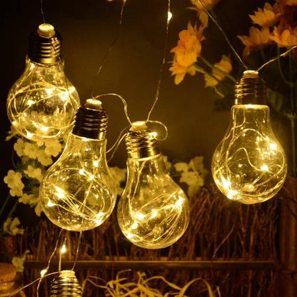 MANSAA 100 LEDs 3.48 m Yellow Flickering String Rice Lights