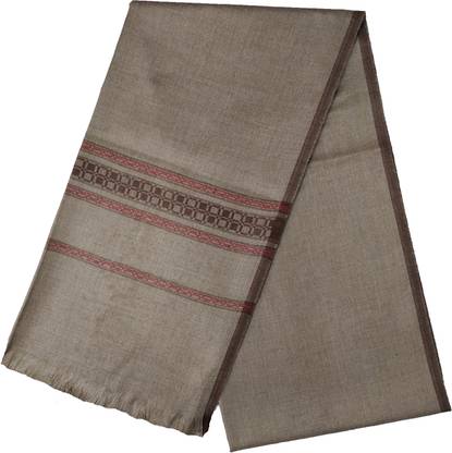 Kashmiri queen Wool Self Design Men Shawl