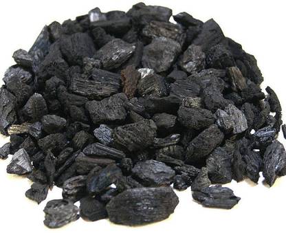 KOLKATA ORCHID ONLINE Wood Charcoal for Potting, Black Color, 500gm Potting Mixture
