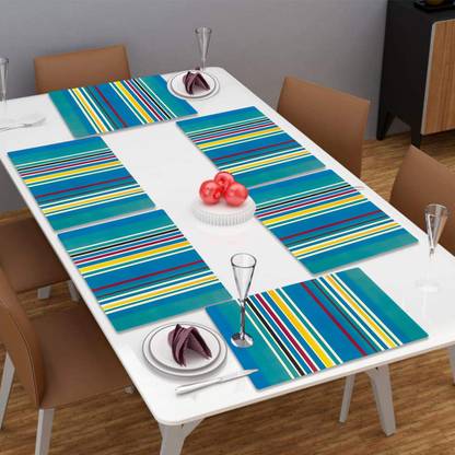 LooMantha Rectangular Pack of 6 Table Placemat
