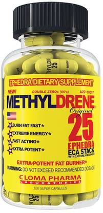 cloma pharma Methyldrene 25 Ephedra Original Fat Burner with QR Code Scan
