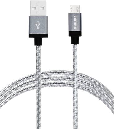 PHILIPS Micro USB Cable 2 A 1.2 m Nylon 4 in 1 Fast Charging for all devices