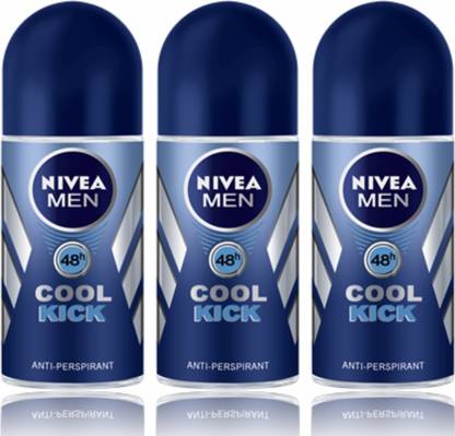 NIVEA Rollon-Cool Kick-3 Deodorant Roll-on  -  For Men