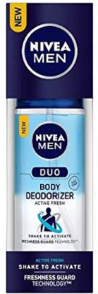 NIVEA Men Duo Active Fresh Body Deodorizer 100ML Deodorant Spray - For Men Deodorant Spray  -  For Men