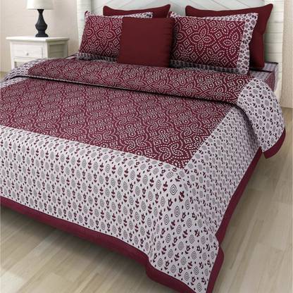 sultan 228 TC Cotton King Floral Flat Bedsheet