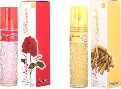 Rankson Rose, Sandal Spray Natutal Rose, Sandal Air Freshener - Pack Of 2 (2 X 200ml)