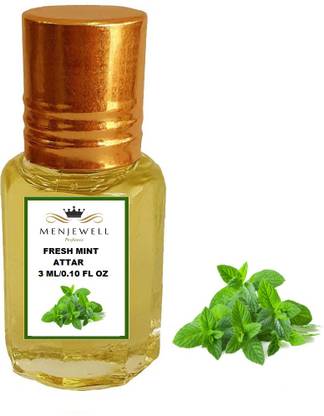 Menjewell Fragrances Fresh Mint ( Natural Itar/Attar/Perfume) Spicy Attar 3Ml Herbal Attar