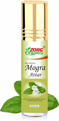 Zorg Organics Mogra Attar Perfume For Unisex - Pure Natural Undiluted |Non - Alcoholic| 8 ml Herbal Attar Floral Attar