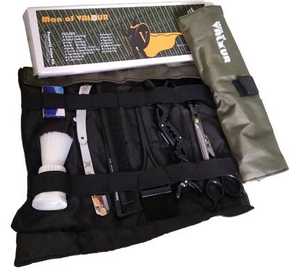 man of valour MOV Standard Personal Salon Kit (9 Important Tools) Complete Protection During Salon / Barber Shop Visit .