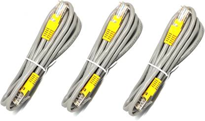 RIVER FOX Patch Cable 1 m 3 Pack 1.5 Meter CAT5e LAN Cable for Router Modem LAN Adapter CCTV Camera, Internet