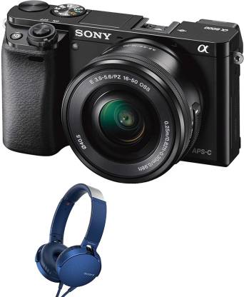 SONY ILCE-6000L (With Headphone) Mirrorless Camera Body with Single Lens: 16-50mm Lens