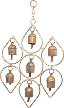 Ethnics of Kutch Cluster of Rings - 7 Bells Cast Iron Decorative Bell