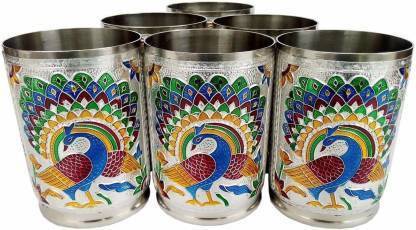 SALEOCTOPUS (Pack of 6) MEENAKARI GLASS Glass Set Shot Glass