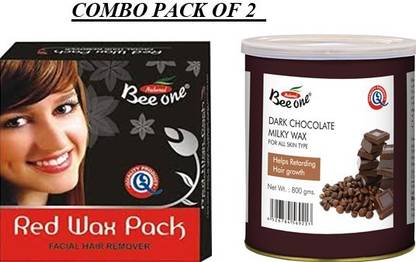 बियोने (2 का कॉम्बो) डार्क चॉकलेट वैक्स 800 gm और लाल कटोरी वैक्स 85 gm वैक्स