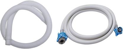 NEW WARE 1.5 Meter Washing machine Hose Inlet pipe With Outlet Pipe For Top Loading Fully Automatic Washing Machine Pipe (Inlet+Outlet Combo) Size-Both 1.5 Meter Hose Pipe