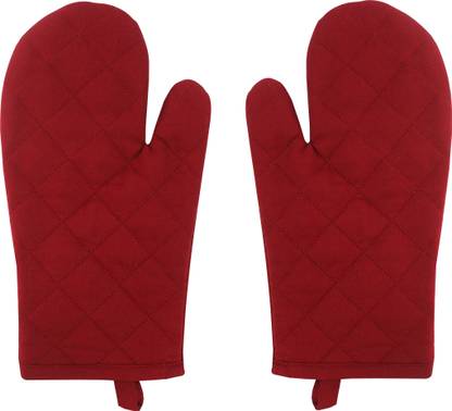 AIRWILL Red Cotton Kitchen Linen Set