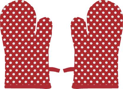 AIRWILL Red Cotton Kitchen Linen Set