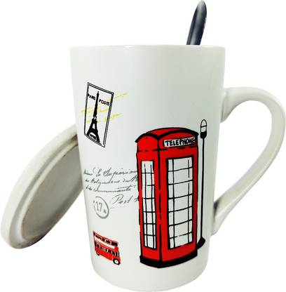 Smilesformiles telephone booth mug Printed Ceramic Coffee Ceramic Coffee Mug