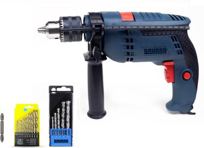 Sauran 13mm Reverse Forward Heavy Duty drill with Wood,Concrete,Iron,Steel,Plastic Drill bit set Pistol Grip Drill