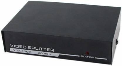 HL Technology vga Splitter 1 pc 2 Monitor|2 Port VGA Splitter Sharing Switch Box (2 VGA Out/1 VGA in) 2 VGA Input 1 VGA Output- for 2 PC to Share one Monitor 1 PC to 2 Monitors SVGA/XGA Video Distributor Media Streaming Device