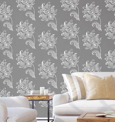 Decor now FLORAL PATTERN Size : ( 16-inch x 24-inch) Stamped Floral design Wall Stencil Reusable Wall Painting Stencil for Home Decoration Wall Stencil Stencil