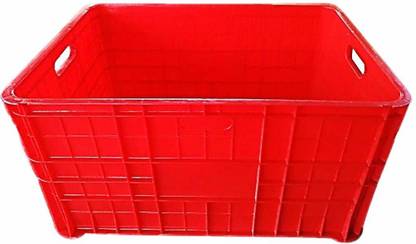 Shree Plastic Plastic Storage Plastic Large Crate/Heavy Duty Multipurpose Jumbo Crates Size 644 mm x 445 mm x 305 mm Storage Basket