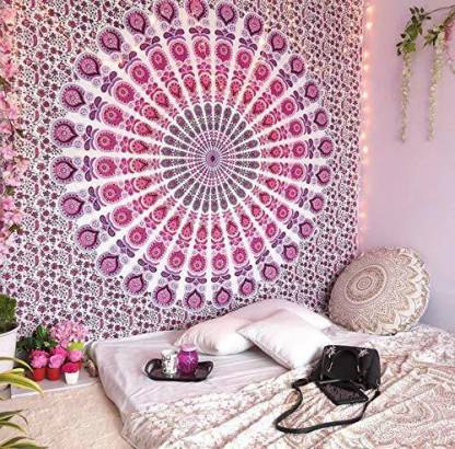 Indian Mandala Cotton Wall Hanging Decor Poster Tapestry Hippie Bedspread Throws