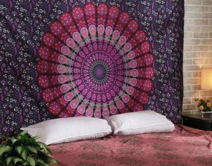 Art World Twin Mandala Tapestry Tapestry