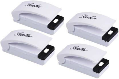BENISON INDIA New Magic Portable Mini Sealer Home Sealling Tool Plastic Bag Sealer Easy to Use Pro(Pack of 4) Manual Vacuum Bag Sealer
