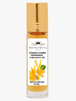 Menjewell Fragrances Champa Flower ( Natural Itar/Attar/Perfume) Floral Attar 9Ml Floral Attar