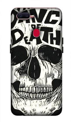 ANGELSKY Back Cover for OPPO F9 ( SKULL STATUS, WALLPAPER) PRINTED BACK COVER