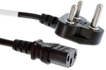 Techy-tech Power Cord 1.5 m High Quality 220V 3 Pin Power Cord for Desktop, CPU, PC, Machines and More Devices (1.5m Black)