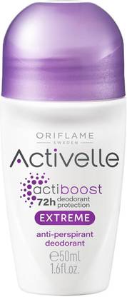 Oriflame Activelle Actiboost Extreme Anti-perspirant Roll-on Deodorant 72 hour protection (50 ml) Deodorant Roll-on  -  For Men & Women