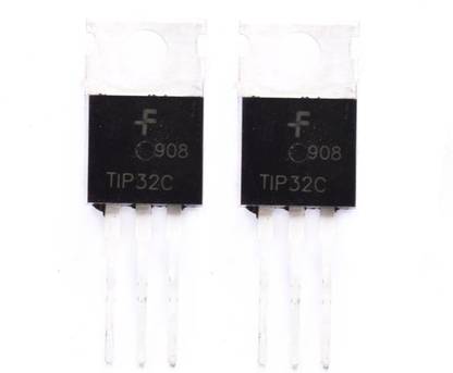 TechInfo TIP32C Transistor Darlington Tube Inline TO-220 Voltage Regulator (2 Pcs) Electronic Components Electronic Hobby Kit