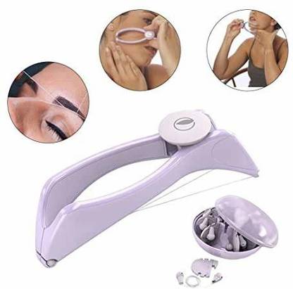 MOHI Eyebrow Face and Body Hair Threading Removal Epilator System Kit (Purple) (Face Hair Removal) Eyebrow Thread