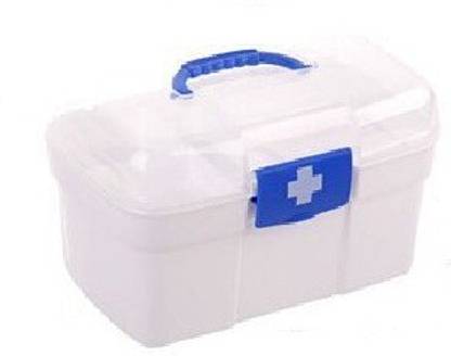 SEASPIRIT Plastic Medicine Box, Medical Box, First Aid Box, Multi Layer Storage Organizer, Multi Purpose Box, Multi Utility Storage With Handle,Portable Medicine Box Family First Aid Kit Medicine Organiser Box with Detachable Tray First Aid Kit