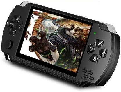 Clubics PSP BLACK COLOR MP4 PLAYER VIDEO GAMING CONSOLE WITH INBUILT GAMES AND HIGH SOUND QUALITY 4 GB with Super Mario