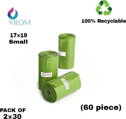 VILOM V-I-L-2-S-G-R Small 10 L Garbage Bag  Pack Of 60