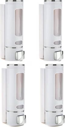 Aster ASTER Cylindrical Multi Purpose Wall Mounted Liquid Soap Pack of 4) 350 ml Liquid, Lotion, Gel, Foam, Conditioner, Soap, Shampoo, Sanitizer Stand Dispenser