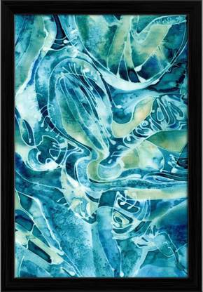 Artzfolio ArtzFolio Abstract Background On The Sea Water Tabletop Painting Black Frame 6inch x 8.6inch (15.2cms x 21.8cms) Digital Reprint 7 inch x 9.1 inch Painting