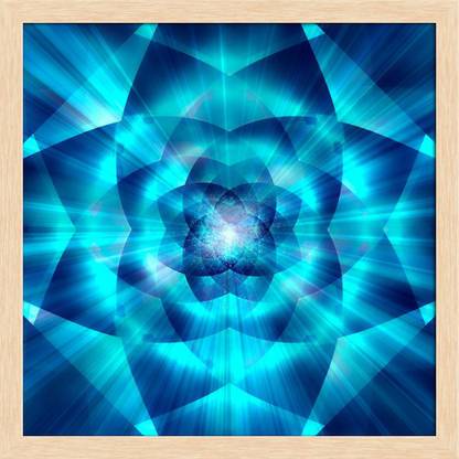 Artzfolio ArtzFolio Abstract Flower Image Tabletop Painting Natural Brown Frame 6inch x 6inch (15.2cms x 15.2cms) Digital Reprint 7 inch x 7 inch Painting