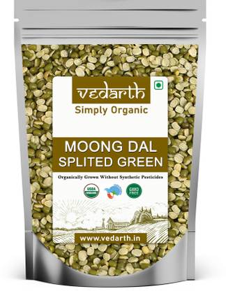 Vedarth Organic Green Moong Dal (Split)