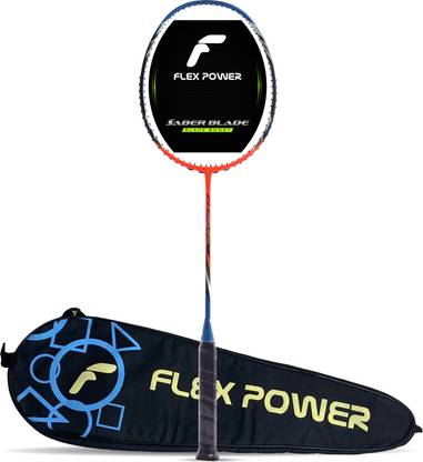 Flex Power Saber Blade (Upto 30 LBS) Full Graphite Orange Unstrung Badminton Racquet