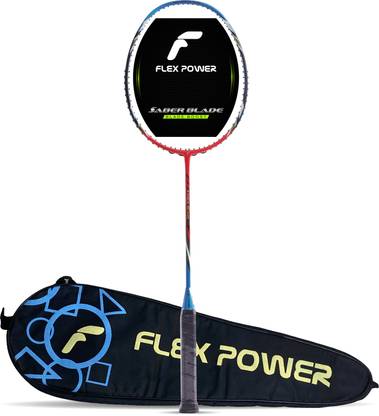 Flex Power Saber Blade (Upto 30 LBS) Full Graphite Red Unstrung Badminton Racquet