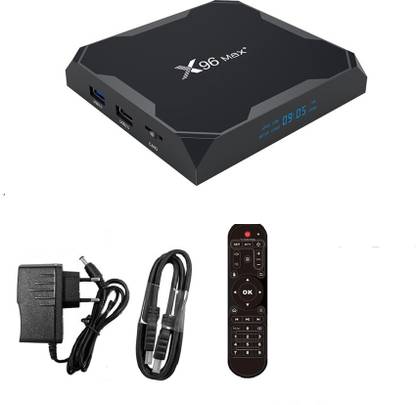 X96MAX PLUS Android 9.0 TV Box 4GB 64GB, Am Logic S905X3 Miracast UHD 8K 4K 1080P USB 3.0 Bluetooth 2G/ 5G Wi-Fi Support Media Streaming Device (Black) Media Streaming Device