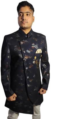 Tula indo westarn 202003 Floral Print, Self Design Sherwani