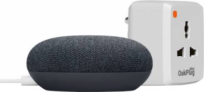 Google Nest Mini with Oakter WiFi Smart Plug 6 Amp with Google Assistant Smart Speaker