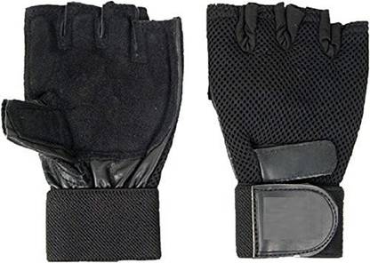 EmmEmm Finest Mesh Gym Fitness Weight Lifting Gloves With Velcro Closure Wrist Wrap Gym & Fitness Gloves