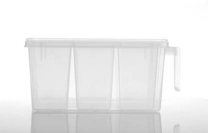 Kinon Plastic Fridge Storage Boxes Fridge Organizer With 3 Separate Container Inside Storage Basket